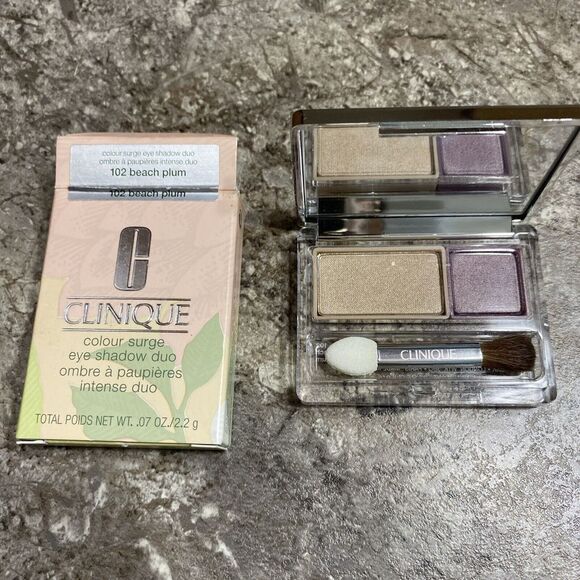 Clinique Colour Surge .07oz 102 Beach Plum Eye Shadow Duo Original Formula - Picture 1 of 4